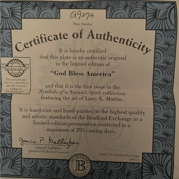 Bradford Exchange Lot Of 2 Limited Edition Decorative Collectibles A2597 & G9273 - Picture 8 of 10